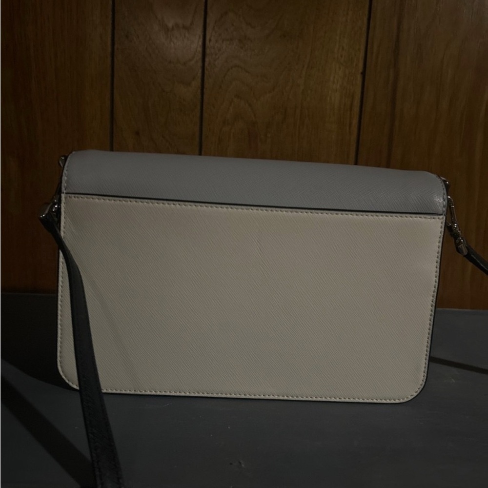Kate Spade color block baby blue Crossbody Bag with silver chain